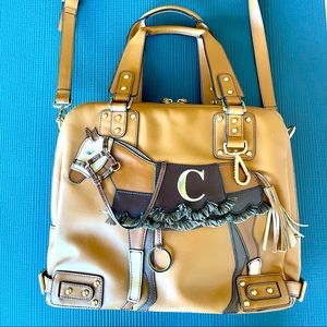 Cupcake by Lapalette Bags, brown leather, perfect condition, horse-line